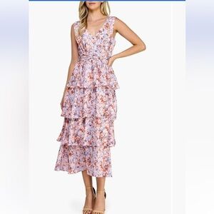 NWT Koko+Mason Floral Sleeveless Midi Dress